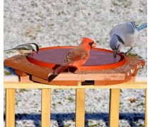 Heated Cedar Deck Birdbath